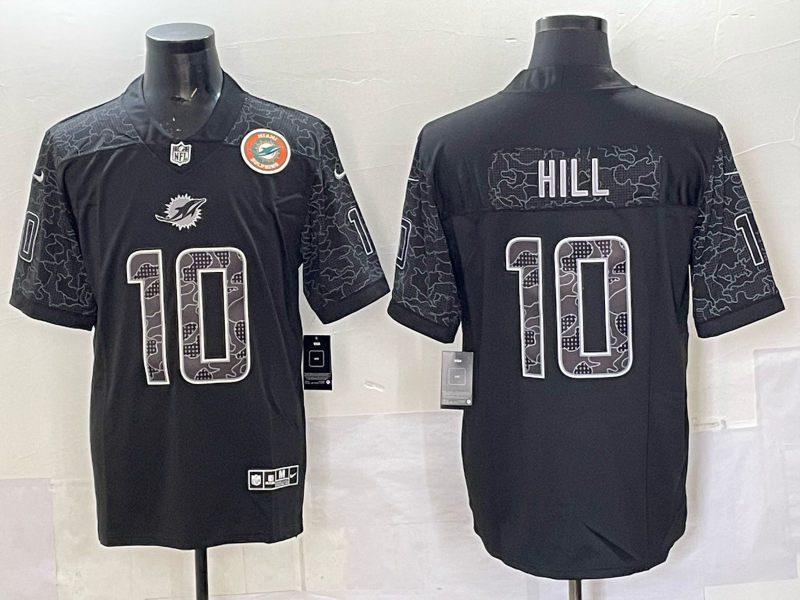 Men 2025 Miami Dolphins10 Hill black Nike NFL Jersey->miami dolphins->NFL Jersey